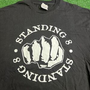 Standing 8 Evolve Or Dissolve Hardcore Rock‎ Black T-Shirt Size XL Double Sided